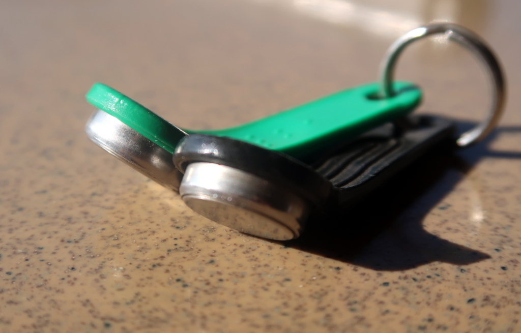 Fob tags on key ring